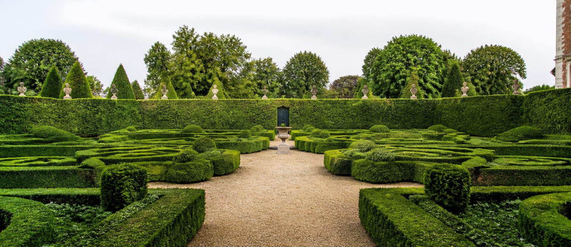 Sculpted hedge garden